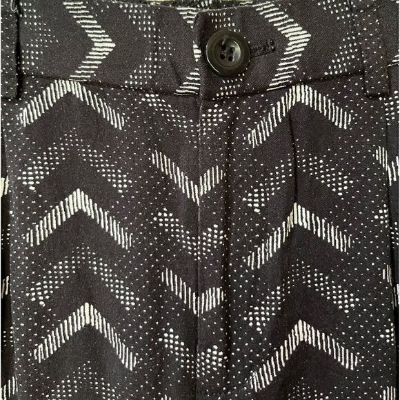 MADEWELL Delancey Printed Trouser Pants Black White Women’s Size 10 - Picture 5 of 8